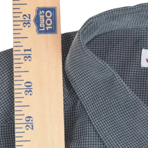 Vintage 90s Anchor Blue || Men's Button Up Shirt XXL Black Checks Y2K Surfer - Picture 5 of 7